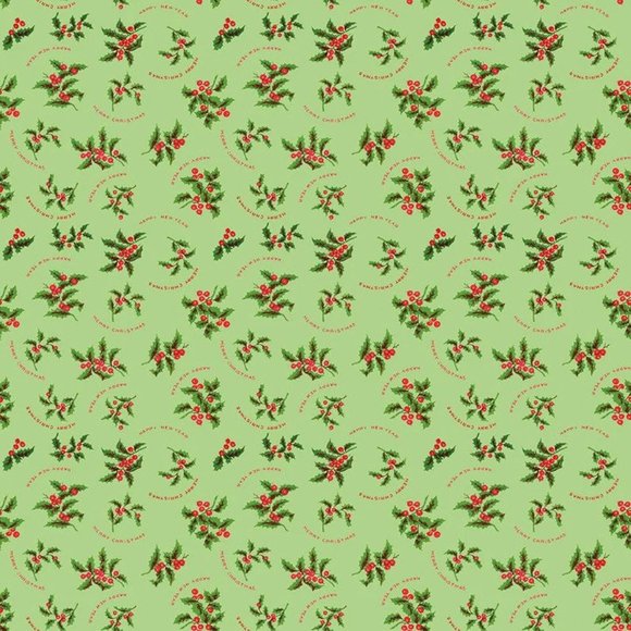 All About Christmas - Green Holly by J. Wecker Frisch for Riley Blake - Picture 1 of 1